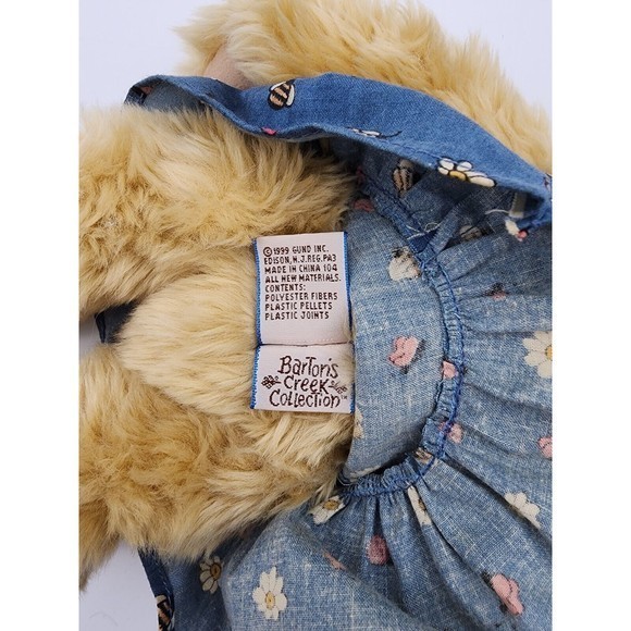 1999 Gund Bear 13" w/ Stand ~ Barton's Creek Collection ~ NADINE ~ Lady Bug Bees - Picture 8 of 8